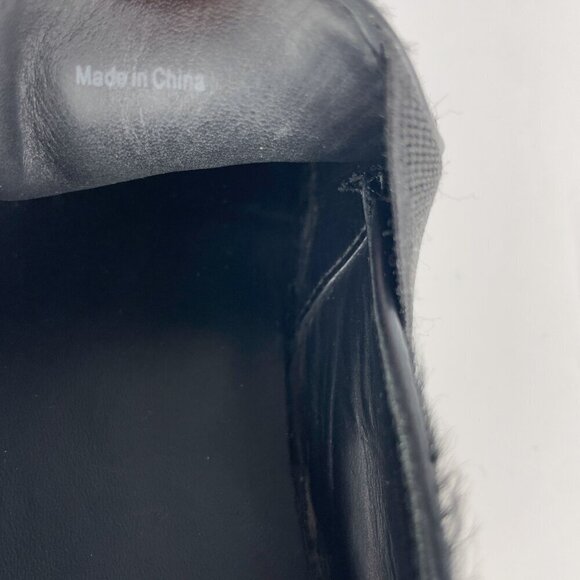 VINCE‎ Blair Calf Hair Slip-On Elastic Gore Black Flatform Sneakers Sz 5M EUR 35 - Picture 8 of 12